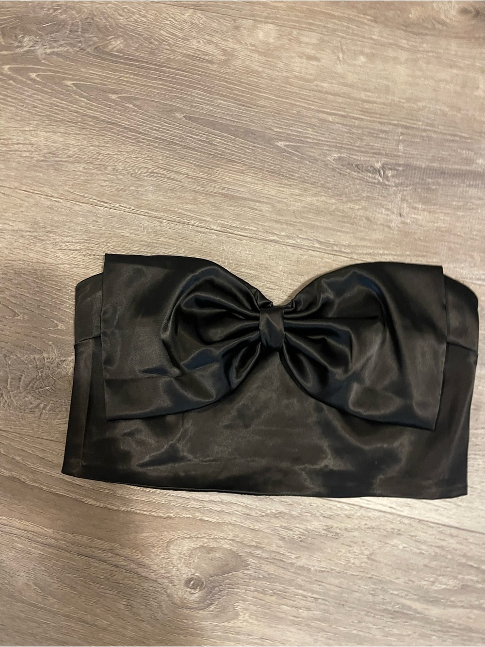 Altered state size medium Black Satin Bow Bandeau Top new
